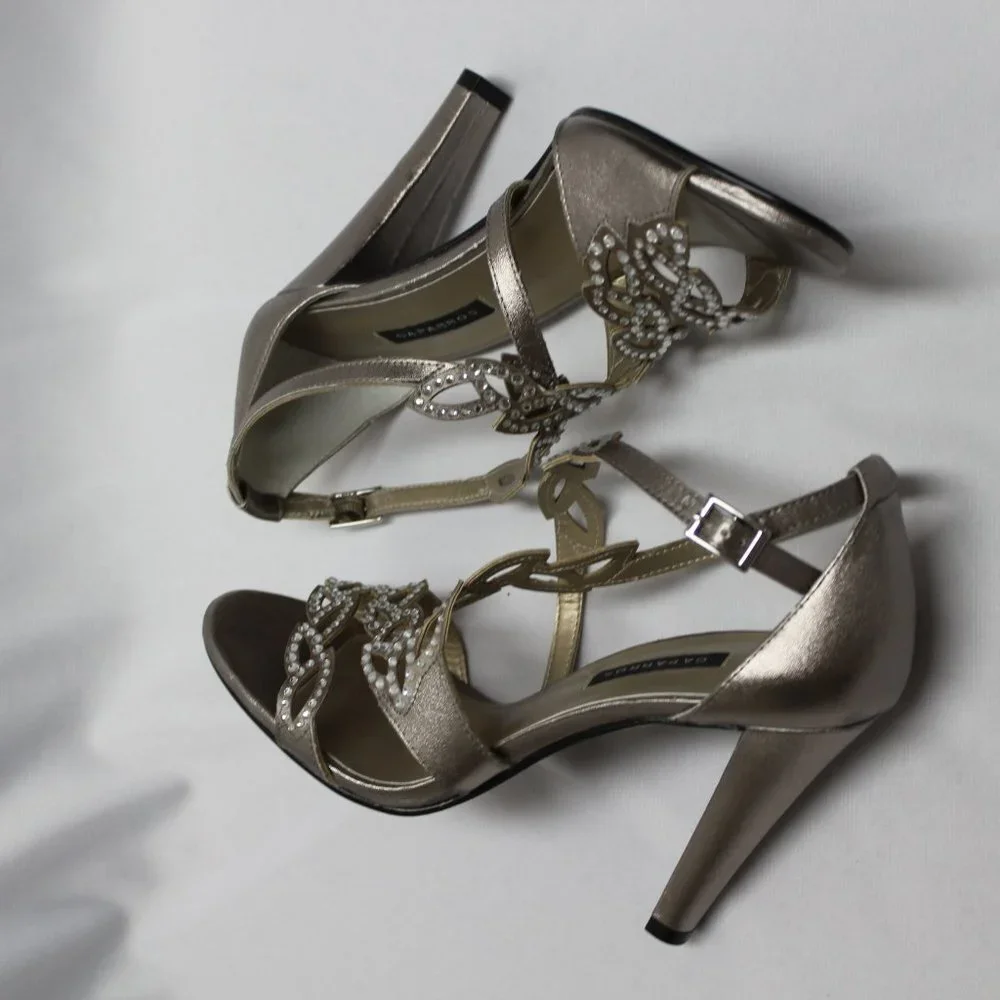 NWOT Caparros Dress Heels, Brush Gold Color